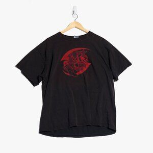 Vintage Delta Spider Man T-Shirt Mens XL Black Distressed